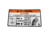 1707129 Decal, 750Lb Dual Cap (Mtb)Dom1 | JLG